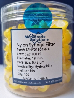 Đầu Lọc Syringe Nylon SuperPure 0.45μm, 13mm (SFNY013045NA)